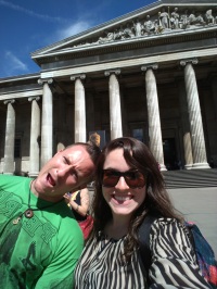 Travis and I in front of the British Museum