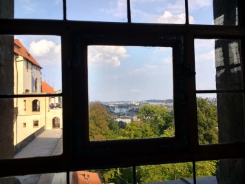 The window in Prague Castle from which bad politicians were thrown!