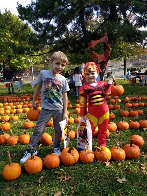 My favorite boys pumpkin-picking